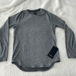 LULULEMON, gray heather, long sleeve training shirt